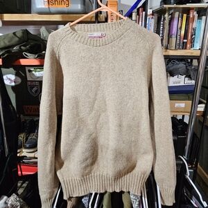 Classic Directions Wool Men's Beige Sweater